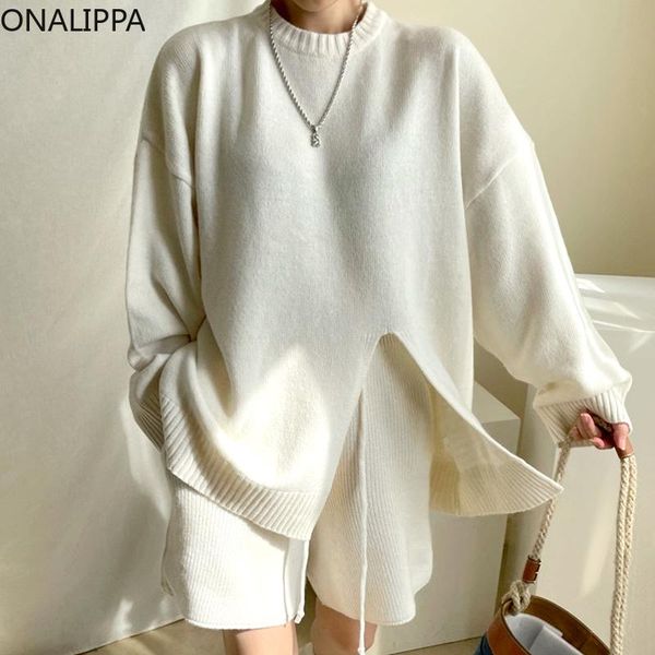 women's tracksuits onalippa solid color knitted set women 2021 autumn korea niche round neck loose long sleeve split sweater wide leg c, Gray
women's tracksuits onalippa solid color knitted set women 2021 autumn korea niche round neck loose long sleeve split sweater wide leg c, Gray