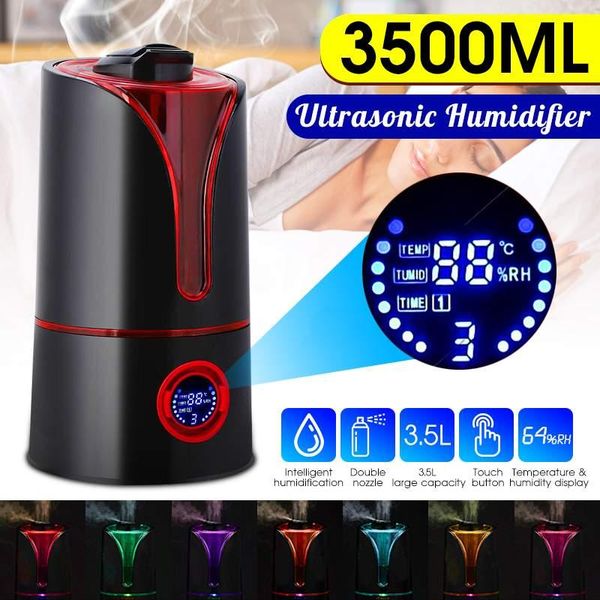 humidifiers 3500ml ultrasonic air humidifier essential oils diffuser freshener aroma purifier with humidity temperature lcd display
humidifiers 3500ml ultrasonic air humidifier essential oils diffuser freshener aroma purifier with humidity temperature lcd display
