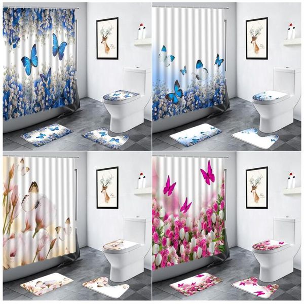 shower curtains rural scenery butterfly flowers curtain tulip rose floral plant bathroom non-slip carpet wc rug bath mat toilet decor set
shower curtains rural scenery butterfly flowers curtain tulip rose floral plant bathroom non-slip carpet wc rug bath mat toilet decor set