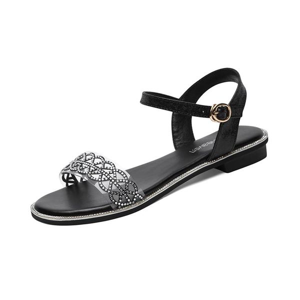 sandals open-toe flat sandals, rhinestone decoration, one-line buckle solid color shoes, women's platform shoes, Black
sandals open-toe flat sandals, rhinestone decoration, one-line buckle solid color shoes, women's platform shoes, Black