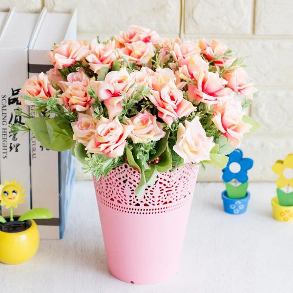 decorative flowers & wreaths 7 heads 31cm french rose with leaves artificial bunch vintage wedding floral home decoration
decorative flowers & wreaths 7 heads 31cm french rose with leaves artificial bunch vintage wedding floral home decoration