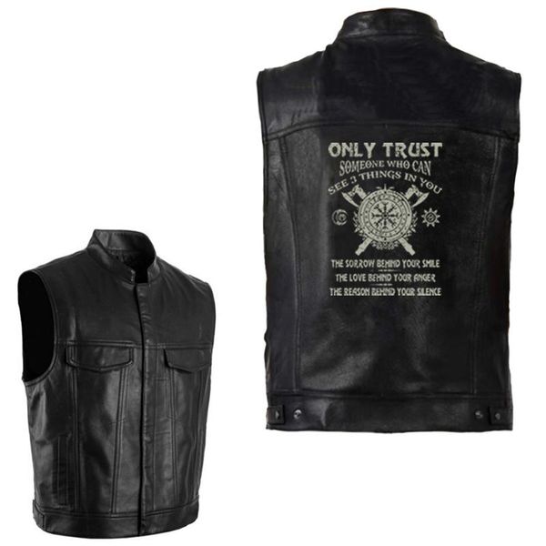 men's vests odin son of valhalla viking leather pu jacket vest mens sleeveless punk pocket black motorcycle waistcoat coats, Black;white
men's vests odin son of valhalla viking leather pu jacket vest mens sleeveless punk pocket black motorcycle waistcoat coats, Black;white