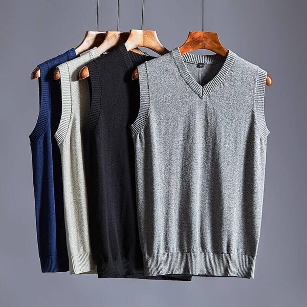 men's vests 2021 pure cotton sweater back vest fashion short sleeve jacket, Black;white
men's vests 2021 pure cotton sweater back vest fashion short sleeve jacket, Black;white