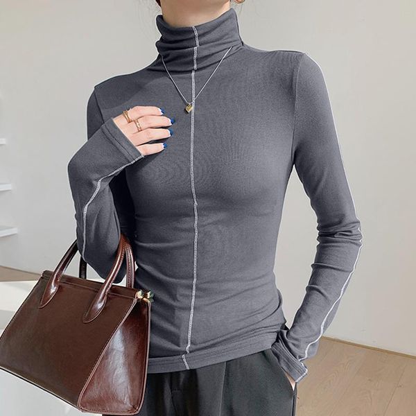 women's t-shirt ljsxls solid ladies casual t shirt fashion long sleeve poleras mujer turtleneck slim female black spring autumn all-mat, White
women's t-shirt ljsxls solid ladies casual t shirt fashion long sleeve poleras mujer turtleneck slim female black spring autumn all-mat, White