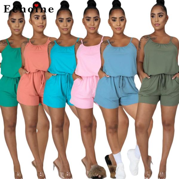 women's solid color casual jumpsuit camisole shorts adjustable buckle lace-up spaghetti straps female elastic waist chic romper jumpsui, Black;white
women's solid color casual jumpsuit camisole shorts adjustable buckle lace-up spaghetti straps female elastic waist chic romper jumpsui, Black;white