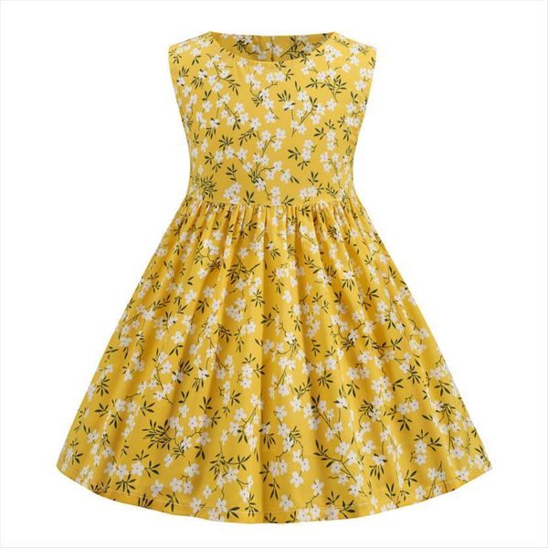 style summer fashion girls cotton girl dress sleeveless princess cute print flower kids clothing childrens wear, Red;yellow
style summer fashion girls cotton girl dress sleeveless princess cute print flower kids clothing childrens wear, Red;yellow
