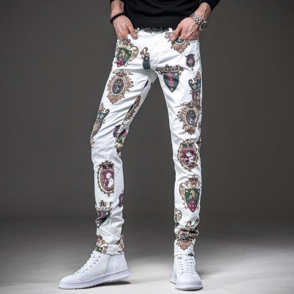 men's jeans classical horse lion printed floral coloured drawing stretch denim pants slim fit nightclubs fashion trousers, Blue
men's jeans classical horse lion printed floral coloured drawing stretch denim pants slim fit nightclubs fashion trousers, Blue