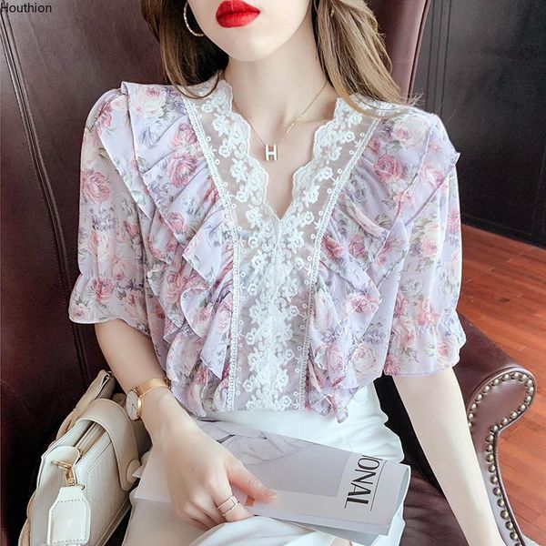 women's blouses & shirts houthion blouse printing stitching short sleeve v-neck shirt fashion summer casual plus size lady blusas, White
women's blouses & shirts houthion blouse printing stitching short sleeve v-neck shirt fashion summer casual plus size lady blusas, White