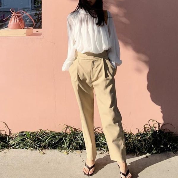 women's pants & capris 2021 high waist women curved casual lady seal design fashion ol office trousers wiht pockets, Black;white
women's pants & capris 2021 high waist women curved casual lady seal design fashion ol office trousers wiht pockets, Black;white