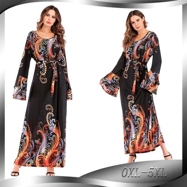 ethnic clothing printed round neck oversleeves beaded terylene long dress women islamic muslim, Red
ethnic clothing printed round neck oversleeves beaded terylene long dress women islamic muslim, Red