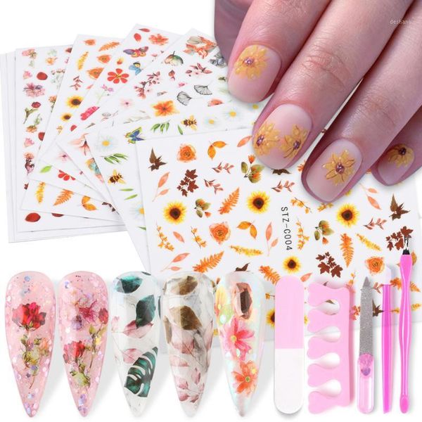 11pcs colorful flowers leaf nail art transfer sticker summer hydrangea daisy butterfly designs manciure decoration jistzc01-11-11, Black
11pcs colorful flowers leaf nail art transfer sticker summer hydrangea daisy butterfly designs manciure decoration jistzc01-11-11, Black
