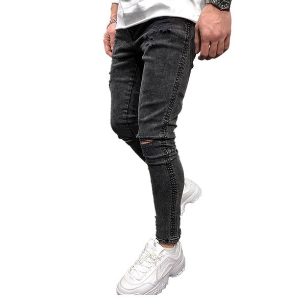 new men casual jeans denim pants knees holes ripped distressed scratched tassel good quality, Blue
new men casual jeans denim pants knees holes ripped distressed scratched tassel good quality, Blue