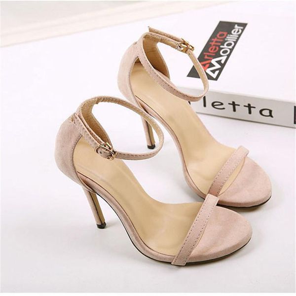 fairy style all-match high-heeled women's sandals 2021 shoes with thin heels, Black