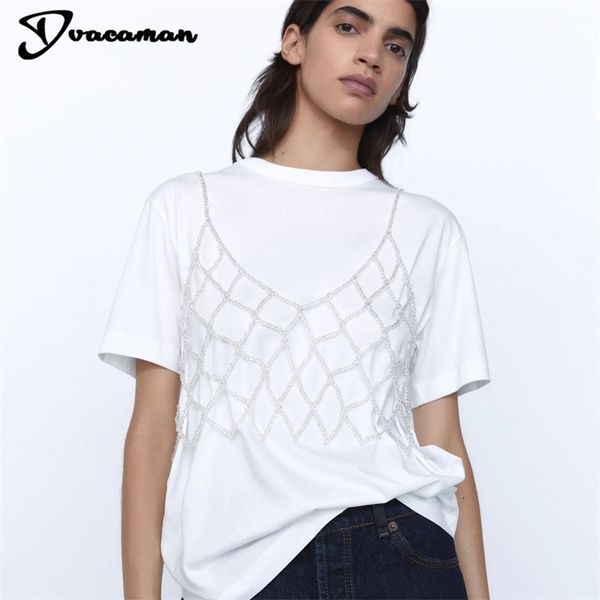 dvacaman za handmade simulated pearl crystal necklaces for women boho fashion body chain charm jewelry female, Silver
dvacaman za handmade simulated pearl crystal necklaces for women boho fashion body chain charm jewelry female, Silver