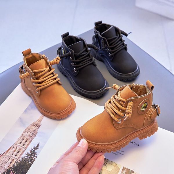 boots 2021 autumn children' shoes simple fashion single boys pure color leather girls high-top, Black;grey
boots 2021 autumn children' shoes simple fashion single boys pure color leather girls high-top, Black;grey