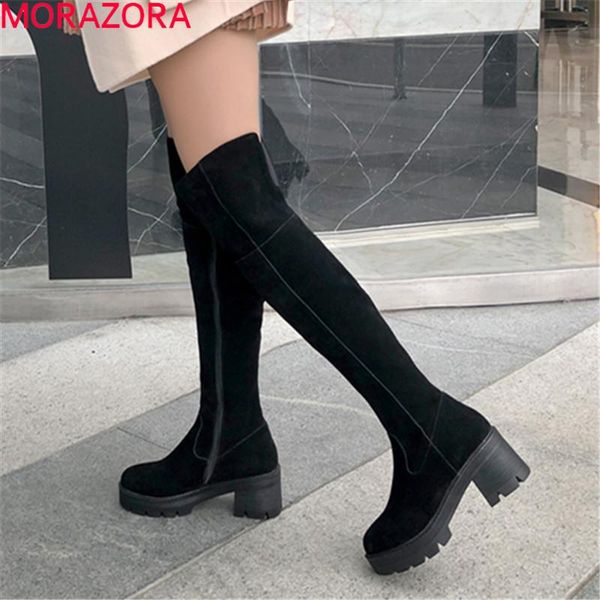 boots morazora 2021 winter arrive solid over the knee thick high heels round toe platform keep warm women, Black
boots morazora 2021 winter arrive solid over the knee thick high heels round toe platform keep warm women, Black