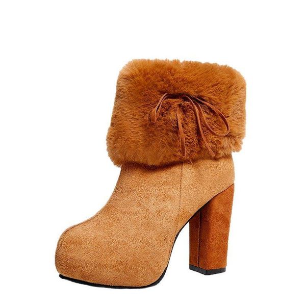 boots 2021 winter women's fashion zipper square-heel platform suede round toe super high heel ankle, Black
boots 2021 winter women's fashion zipper square-heel platform suede round toe super high heel ankle, Black