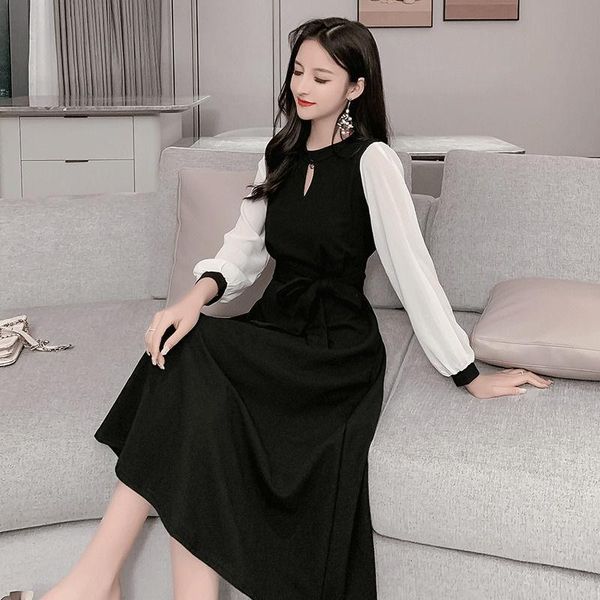 casual dresses 2021 women spring autumn slim hollow out dress female plus size korean elegant office ladies mesh patchwork w385, Black;gray
casual dresses 2021 women spring autumn slim hollow out dress female plus size korean elegant office ladies mesh patchwork w385, Black;gray