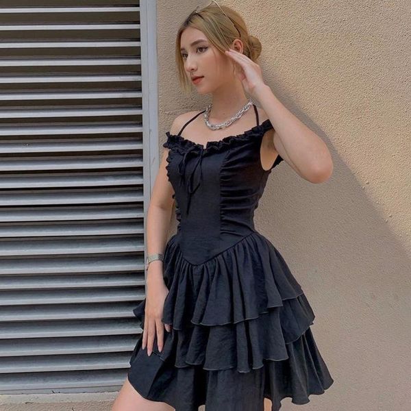 casual dresses summer 2021 y2k style retro stitching women's halter neckline collar folds slim sleeveless princess dress for women, Black;gray
casual dresses summer 2021 y2k style retro stitching women's halter neckline collar folds slim sleeveless princess dress for women, Black;gray