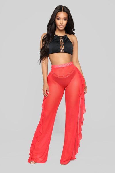 women's pants & capris tight for ladies with multiple colors flounces see-through slim nightclub parties and club, Black;white
women's pants & capris tight for ladies with multiple colors flounces see-through slim nightclub parties and club, Black;white