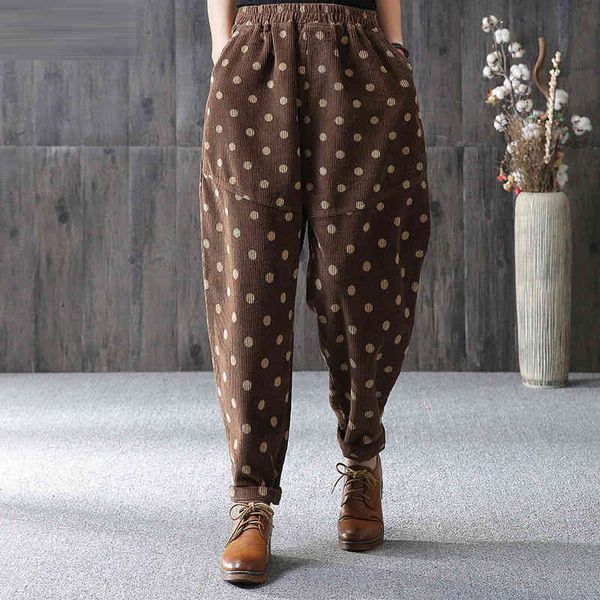 women's pants & capris autumn arrival women elastic waist dot print corduroy harem all-matched casual loose plus size trousers d46, Black;white
women's pants & capris autumn arrival women elastic waist dot print corduroy harem all-matched casual loose plus size trousers d46, Black;white