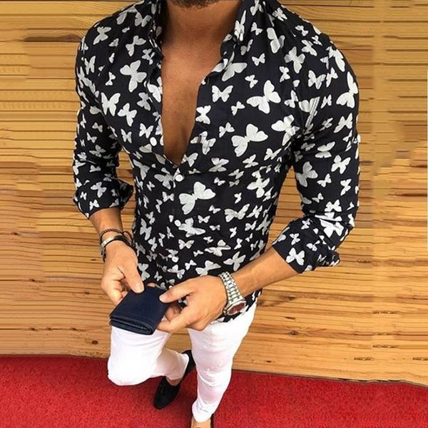 men's casual shirts fashion printed slim fit male social business dress long sleeved blouse botton autumn clothing 2021, White;black
men's casual shirts fashion printed slim fit male social business dress long sleeved blouse botton autumn clothing 2021, White;black