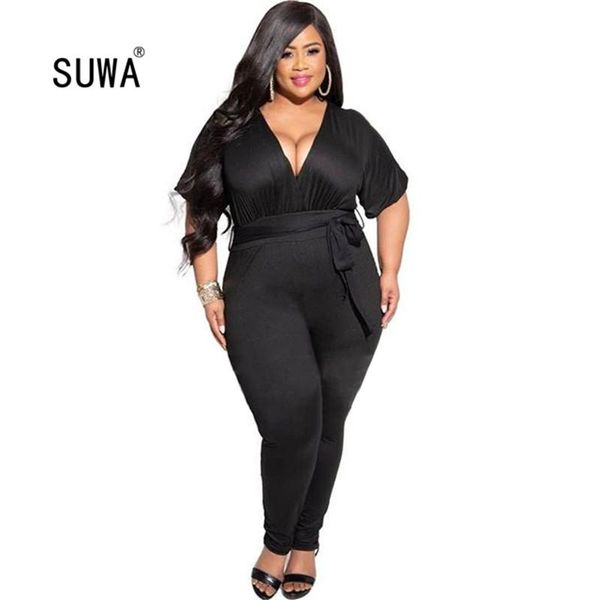 women's jumpsuits & rompers 2021 wholesal l-4xl summer women v-neck short sleeve skinny sashes bodycon club romper one piece outfits, Black;white
women's jumpsuits & rompers 2021 wholesal l-4xl summer women v-neck short sleeve skinny sashes bodycon club romper one piece outfits, Black;white