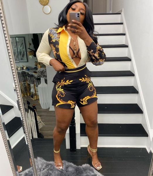 women's tracksuits clothes summer fashion printed shorts and two-piece set office lady, Gray
women's tracksuits clothes summer fashion printed shorts and two-piece set office lady, Gray