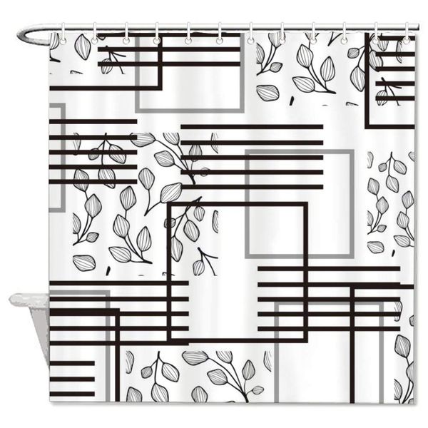 bath curtain with bathroom rugs mats matching, pattern stitching black plants square line shower curtain with 10 hooks, multi
bath curtain with bathroom rugs mats matching, pattern stitching black plants square line shower curtain with 10 hooks, multi