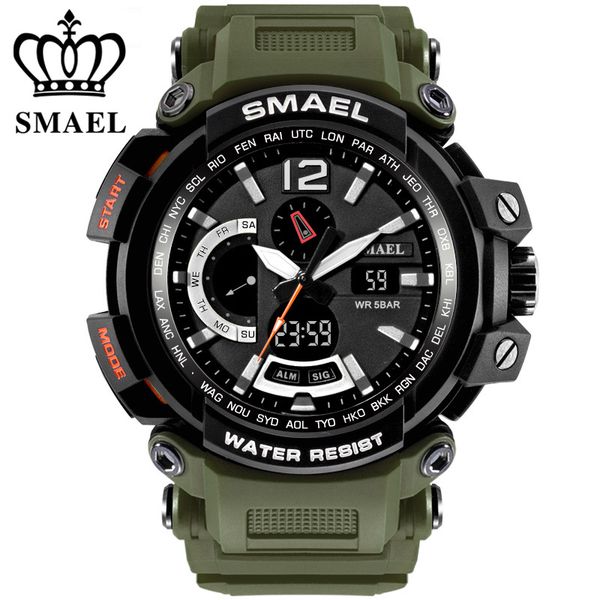 relogio masculino smael brand sport watches for men 5amt wristwatch digital led mens military watch clock man montre hommeg, Slivery;brown
relogio masculino smael brand sport watches for men 5amt wristwatch digital led mens military watch clock man montre hommeg, Slivery;brown