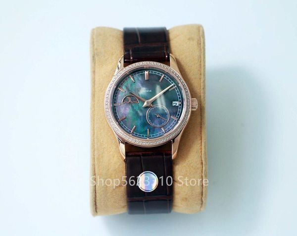 wristwatches luxury women moon phase watches automatic mechanical multi-function watch sun and star clock female colorful shell pearl, Slivery;brown
wristwatches luxury women moon phase watches automatic mechanical multi-function watch sun and star clock female colorful shell pearl, Slivery;brown