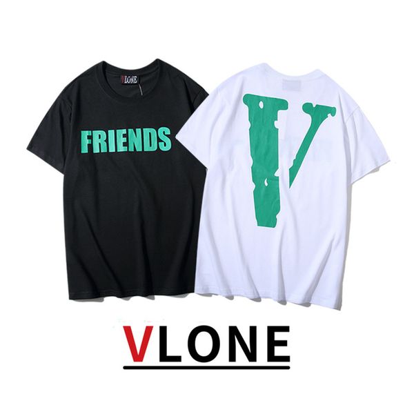 's same vlones green big v print loose hip hop short sleeve t-shirt men's and women's half lovers' wear, White
's same vlones green big v print loose hip hop short sleeve t-shirt men's and women's half lovers' wear, White