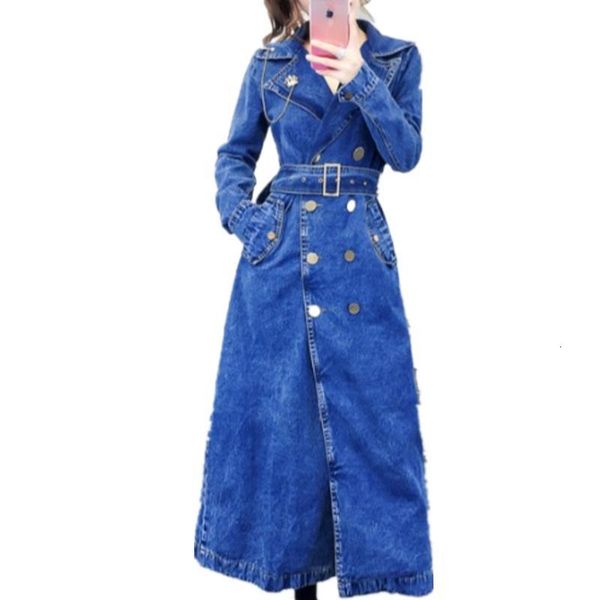 women's cape spring autumn casual double breasted long trench coat women slim belted windbreaker kas0, Black
women's cape spring autumn casual double breasted long trench coat women slim belted windbreaker kas0, Black