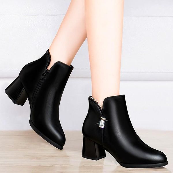 boots autumn and winter fashion round toe square heel zip ankle med 3cm-5cm solid short plush breathable women, Black
boots autumn and winter fashion round toe square heel zip ankle med 3cm-5cm solid short plush breathable women, Black