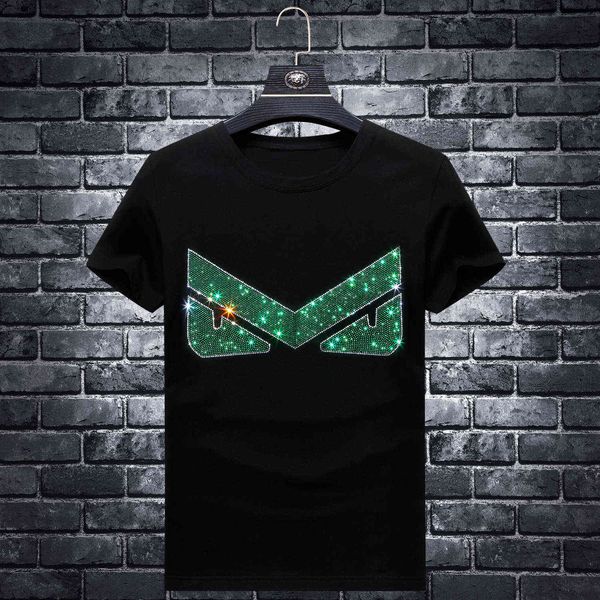 fashion t shirt 2021 summer brand drill large half sleeve monster short for men and women, White;black
fashion t shirt 2021 summer brand drill large half sleeve monster short for men and women, White;black