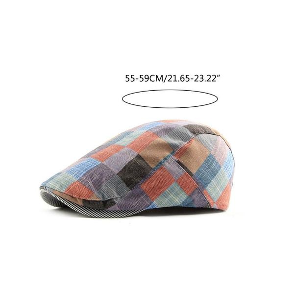 berets men women retro fashion cotton check cabbie artist hat outdoor leisure colorful plaid hats beret, Blue;gray
berets men women retro fashion cotton check cabbie artist hat outdoor leisure colorful plaid hats beret, Blue;gray