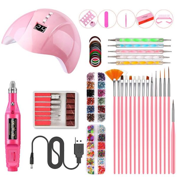 nail art kits tools set with uv led lamp dryer electric drill machine soak off manicure tool kit for beauty decorations brush dot
nail art kits tools set with uv led lamp dryer electric drill machine soak off manicure tool kit for beauty decorations brush dot