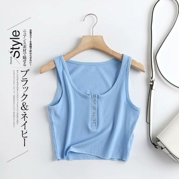 women's t-shirt vintage sleeveless round neck pullover women fashion threaded slim short solid color chic female, White
women's t-shirt vintage sleeveless round neck pullover women fashion threaded slim short solid color chic female, White