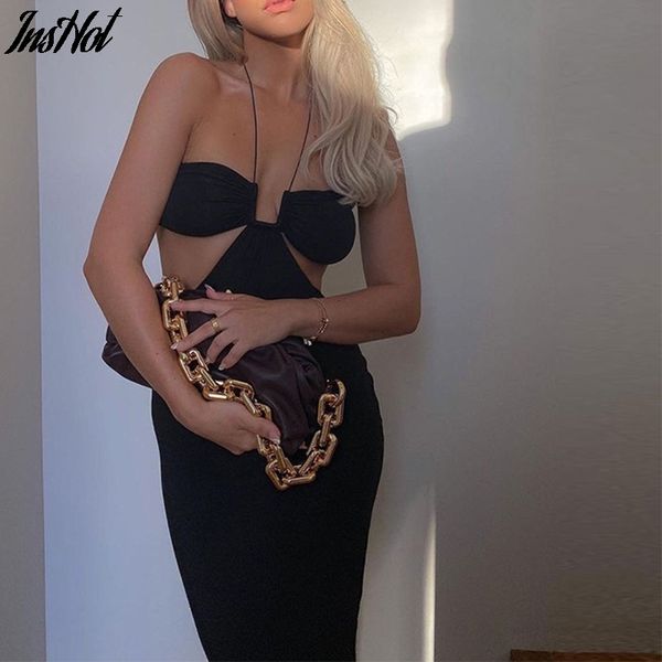 summer spaghetti strap halter backless midi dress elegant bandage sleeveless club party dresses bodycon 210514, Black;gray
summer spaghetti strap halter backless midi dress elegant bandage sleeveless club party dresses bodycon 210514, Black;gray