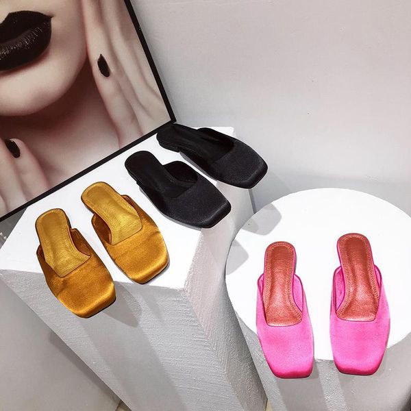 women slippers elegant slides round toe sandals flats shoes mules slip on casual outdoor flip flops size 41, Black
women slippers elegant slides round toe sandals flats shoes mules slip on casual outdoor flip flops size 41, Black
