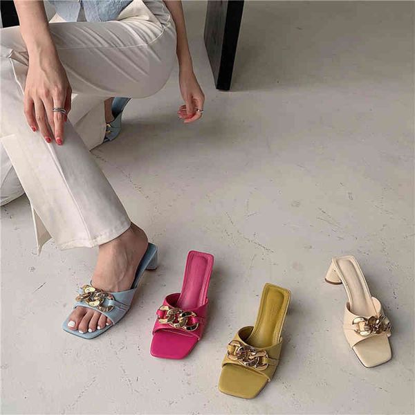 slippers fashion metal chain women open toe summer ladies sandals slides thick high heels s wild slip on flip flops g1hy, Black
slippers fashion metal chain women open toe summer ladies sandals slides thick high heels s wild slip on flip flops g1hy, Black