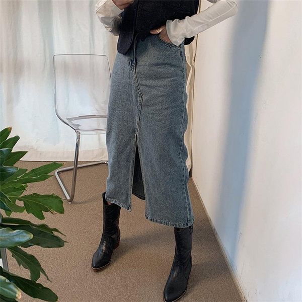 skirts 2021 summer vintage slim split large size retro women denim chic streetwear cowboy high waist all-match long, Black
skirts 2021 summer vintage slim split large size retro women denim chic streetwear cowboy high waist all-match long, Black
