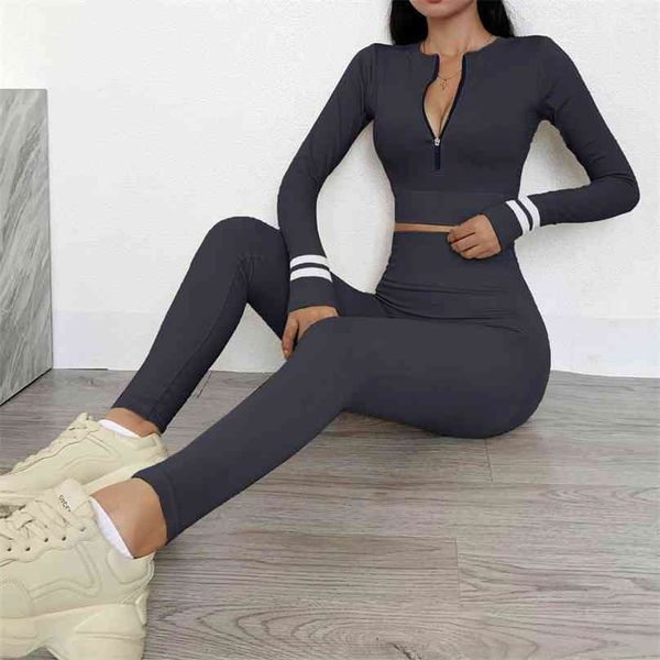 long sleeve shirt women yoga set fitness high waist legging seamless suit sportwear workout tracksuit gym running clothing,lf218 210802, Gray
long sleeve shirt women yoga set fitness high waist legging seamless suit sportwear workout tracksuit gym running clothing,lf218 210802, Gray