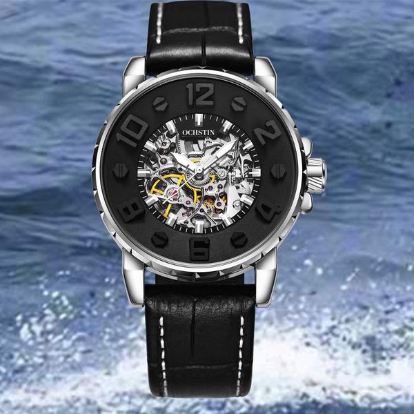 wristwatches ochstin watches men leather strap men's mechanical watch waterproof vintage male clock relogio masculino, Slivery;brown
wristwatches ochstin watches men leather strap men's mechanical watch waterproof vintage male clock relogio masculino, Slivery;brown
