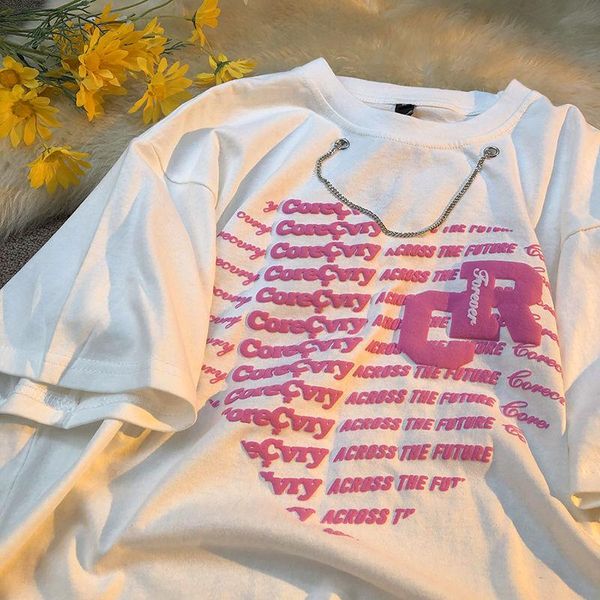 women's t-shirt three dimensional letters lovers short sleeve 2021 summer harajuku fashion niche design students half, White
women's t-shirt three dimensional letters lovers short sleeve 2021 summer harajuku fashion niche design students half, White