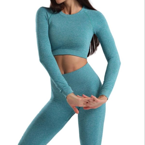 yoga outfit woman activewear sets 2pcs set long sleeve shirts crop push up leggings tracksuit sports wear for women gym
yoga outfit woman activewear sets 2pcs set long sleeve shirts crop push up leggings tracksuit sports wear for women gym