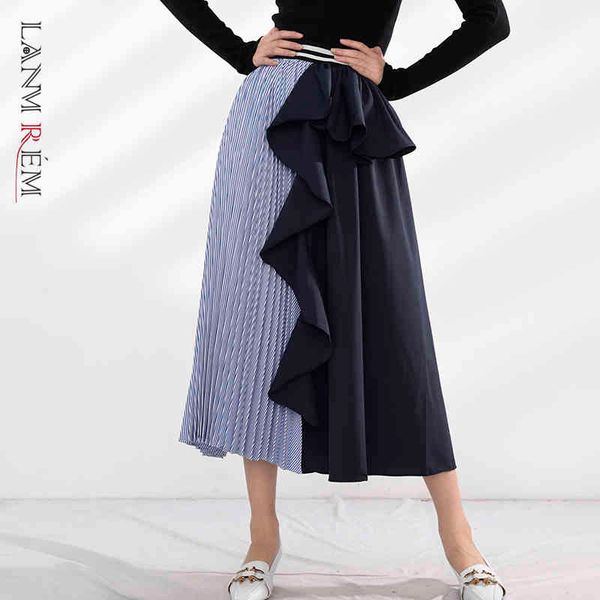 spring skirt fashion women clothes thin striped elastic ruffles contrast colors a-line wg19005 210507, Black
spring skirt fashion women clothes thin striped elastic ruffles contrast colors a-line wg19005 210507, Black
