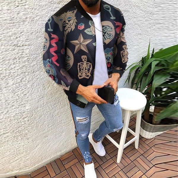men's jackets 2021 european and american fashion slim print jacket spring autumn men clothing for, Black;brown
men's jackets 2021 european and american fashion slim print jacket spring autumn men clothing for, Black;brown