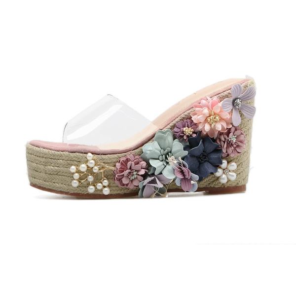 arrivals string bead wedge sandals woman cut-out flower decor platform summer 2021 pvc outside slippers ship, Black
arrivals string bead wedge sandals woman cut-out flower decor platform summer 2021 pvc outside slippers ship, Black