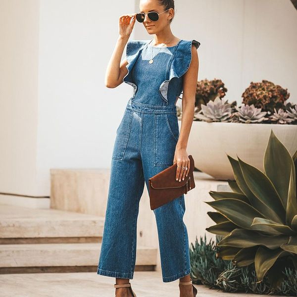 women's loose denim romper jumpsuit women street style backless rompers overalls ruffles jeans bodysuit sleeveless jumpsuits &, Black;white
women's loose denim romper jumpsuit women street style backless rompers overalls ruffles jeans bodysuit sleeveless jumpsuits &, Black;white